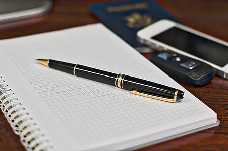 black pen on graphing notebook thumbnail