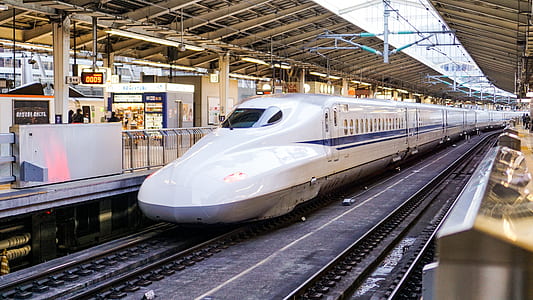 white and blue bullet train thumbnail