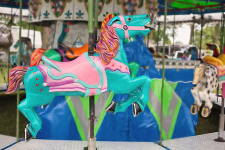 blue horse carousel thumbnail