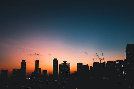 silhouette of building at golden hour thumbnail