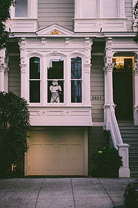 white Storm Trooper standee in front of window thumbnail