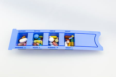 blue medication pill organizer thumbnail