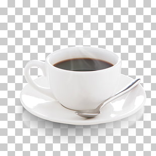 White coffee Caffè Americano Doppio Tea, coffee cup, coffee-filled ceramic teacup on saucer PNG clipart