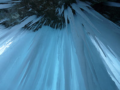 white ice on black concrete ceiling thumbnail