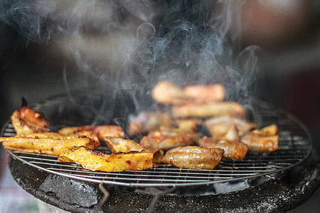 meat on charcoal grill thumbnail