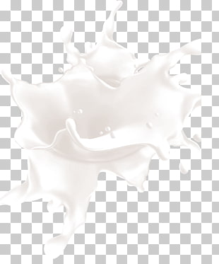 Black and white Neck Pattern, Milk splash overflows, white liquid splash PNG clipart