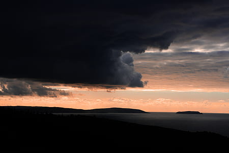 sunset, sunrise, cloud, dark thumbnail