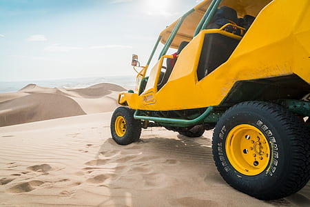 yellow and black ATV on desert thumbnail