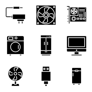 Electronic Devices vol 1 svg vector icon sets