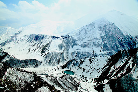 aerial photo of Snow mountain thumbnail