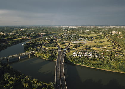 aerial photography of city during sunrise thumbnail