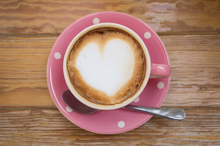 pink and white polka-dot cup and saucer set thumbnail