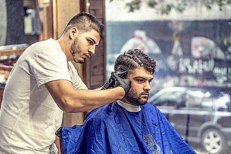 Barber giving a haircut thumbnail