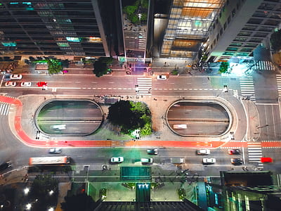 aerial photography of vehicles on road thumbnail