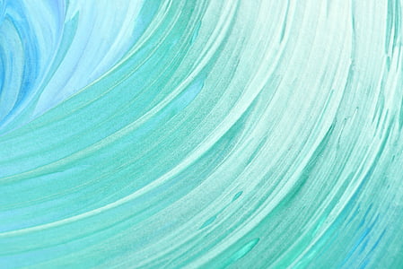 teal and white wave abstract painting thumbnail
