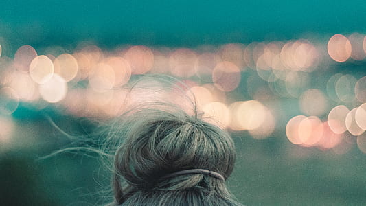 selective focus photography of person with grey hair thumbnail