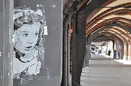 girl graffiti on gray concrete wall thumbnail