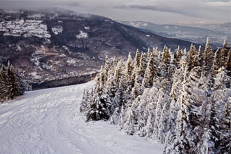snowy mountain during daytime thumbnail