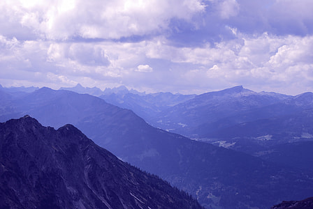 high angle photography of mountains thumbnail