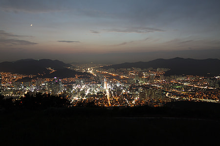 View from high ground of the City Metropolis of Busan, South Korea thumbnail