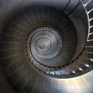 gray concrete spiral stairs at daytime thumbnail