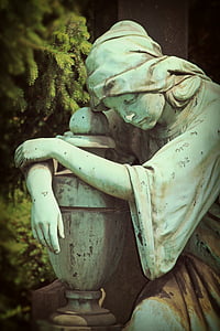 mourning, woman, sculpture, stone figure, stone figures, rock carving thumbnail