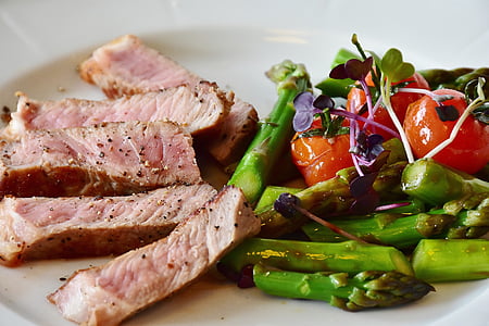 grilled meat with vegetable dish thumbnail