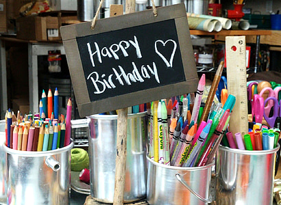 brown and black happy birthday wooden signage thumbnail