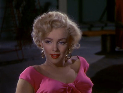 Marilyn Monroe with pink cap-sleeved shirt thumbnail