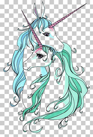 Unicorns of Love Legendary creature, Cartoon Unicorn, two green unicorns PNG clipart