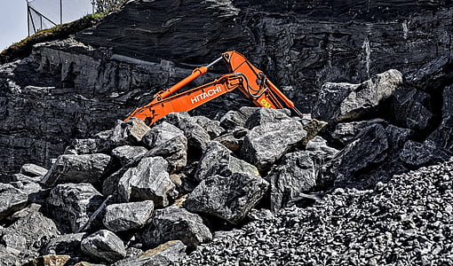 orange Hitachi excavator thumbnail