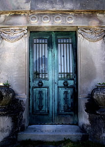 teal wooden door thumbnail