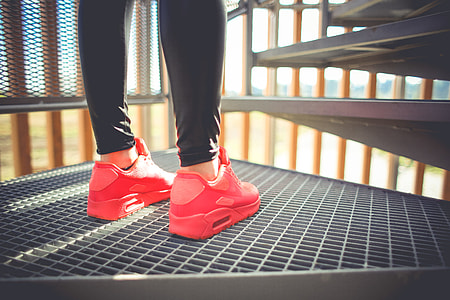 Girl in Pink Running Sport Shoes thumbnail