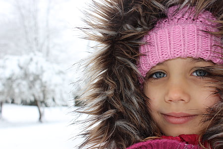 girl wearing parka jacket focus photography thumbnail