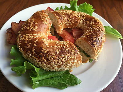 baked bread with vegetable leaf thumbnail