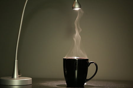 black mug near grey table lamp thumbnail