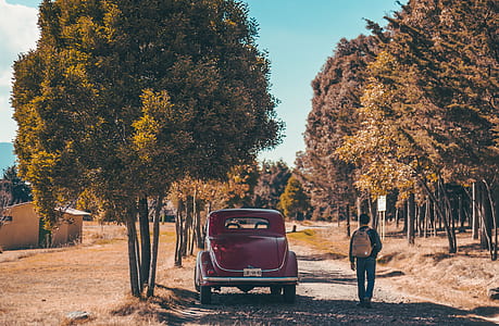 man standing near car in road thumbnail
