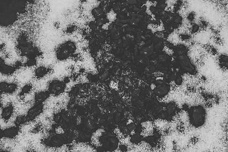 black and white, macro, from above, coal thumbnail