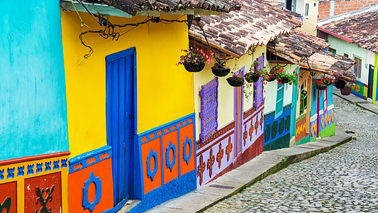 multicolored painted wall houses thumbnail