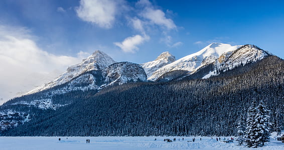 cold, snow, landscape, mountains thumbnail