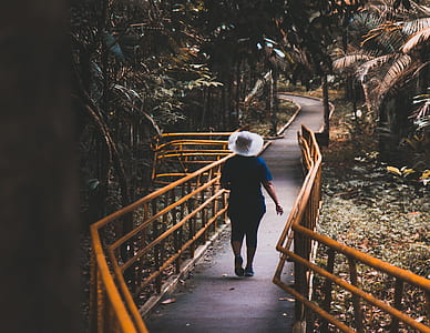 person walking on bridge thumbnail