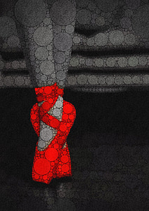 selective color photography of red ballerina shoes thumbnail