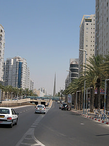 Menachem Begin Boulevard road and cars in Ashdod, Israel thumbnail
