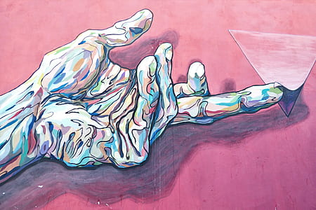 multicolored hand touching paper painting thumbnail