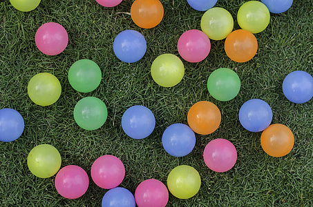 Colorful Balls On Grass Field, Balls thumbnail