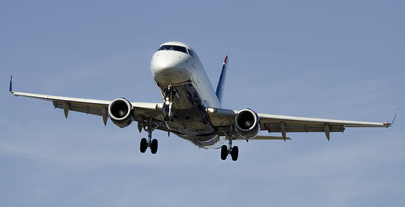 flying white airplane thumbnail