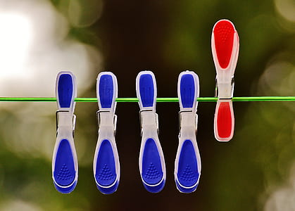 five clothes pegs on string thumbnail