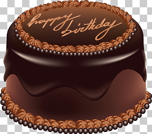 Birthday cake Chocolate cake , Chocolate Cake Happy Birthday Art Large , chocolate birthday cake icing PNG clipart