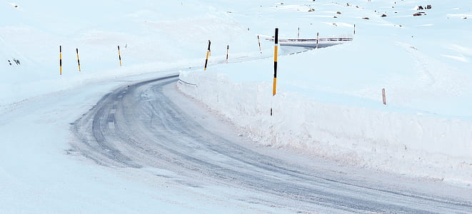 road covered with snow thumbnail