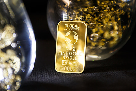 selective focus photography of Gold bar decor thumbnail